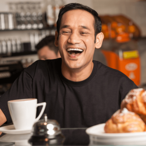 happy teams laughing employee