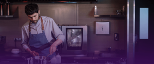 Image of an agency cooking in a restaurant kitchen