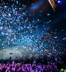 Event Work image of a concert with blue and purple lights