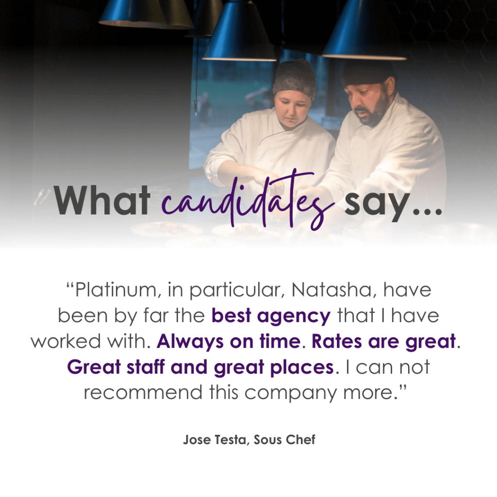 Chef Agency - candidate testimonial by Jose Testa