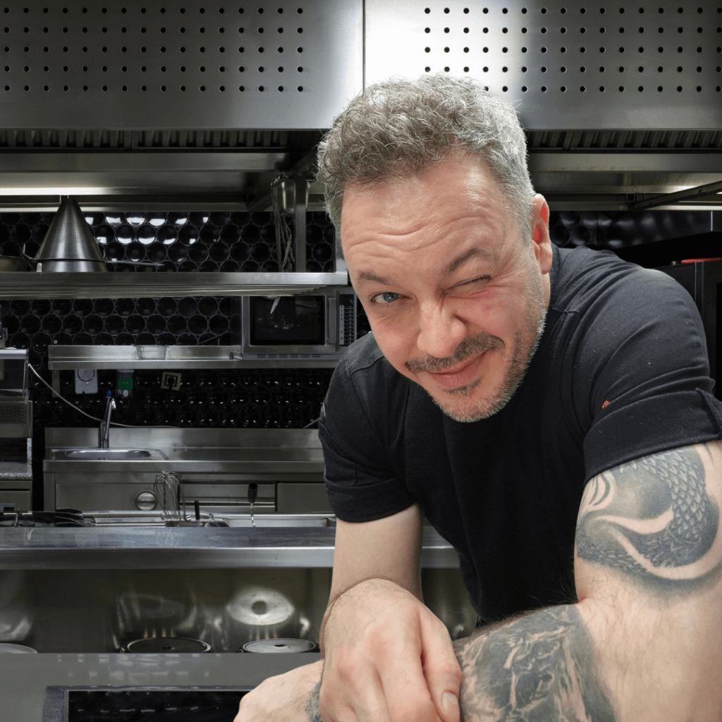 Agency Chef Worker Marius Cobilici in a professional kitchen