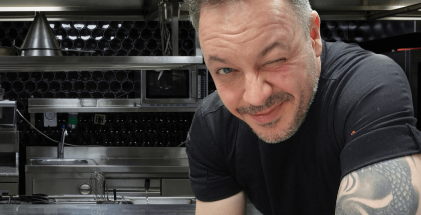 Agency Chef Worker Marius Cobilici in a professional kitchen