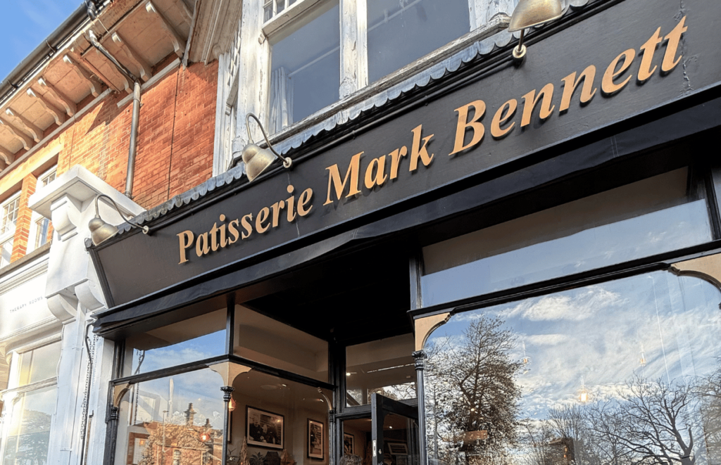The shop frontage of Patisserie Mark Bennett
